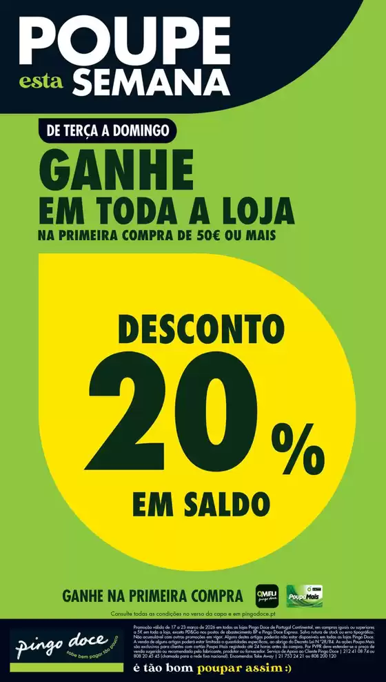 Catálogo Pingo Doce em Nazaré | Folheto Poupe Esta Semana Lojas Pequenas | 2026-03-17T00:00:00.000Z - 2026-03-23T00:00:00.000Z