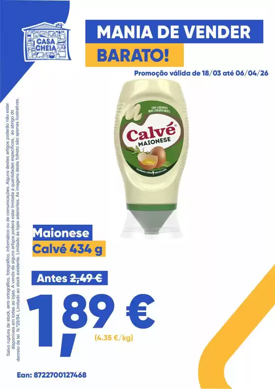 Catálogo Casa Cheia em Amarante | Calvé | 2026-03-19T00:00:00.000Z - 2026-04-06T00:00:00.000Z