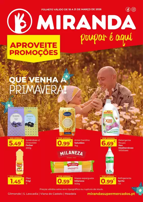 Catálogo Miranda Supermercados em Tadim | Folheto Miranda Supermercados | 2026-03-18T00:00:00.000Z - 2026-03-31T00:00:00.000Z