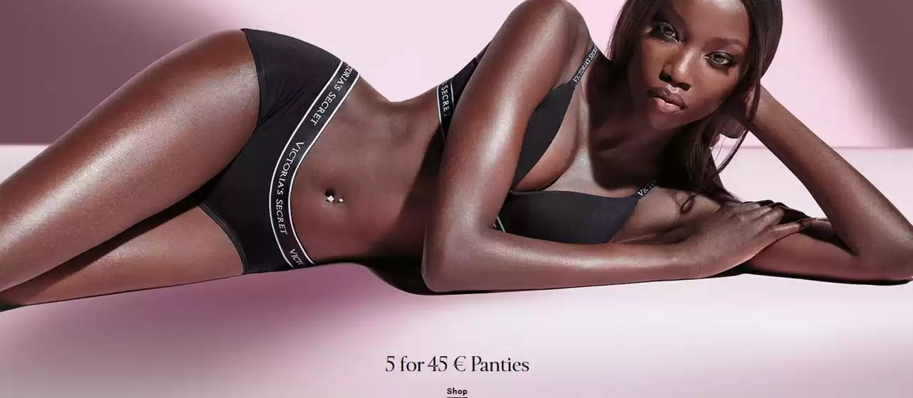 Catálogo Victorias Secret em Porto | 5 for 45 € Panties | 2026-03-25T00:00:00.000Z - 2026-04-08T00:00:00.000Z