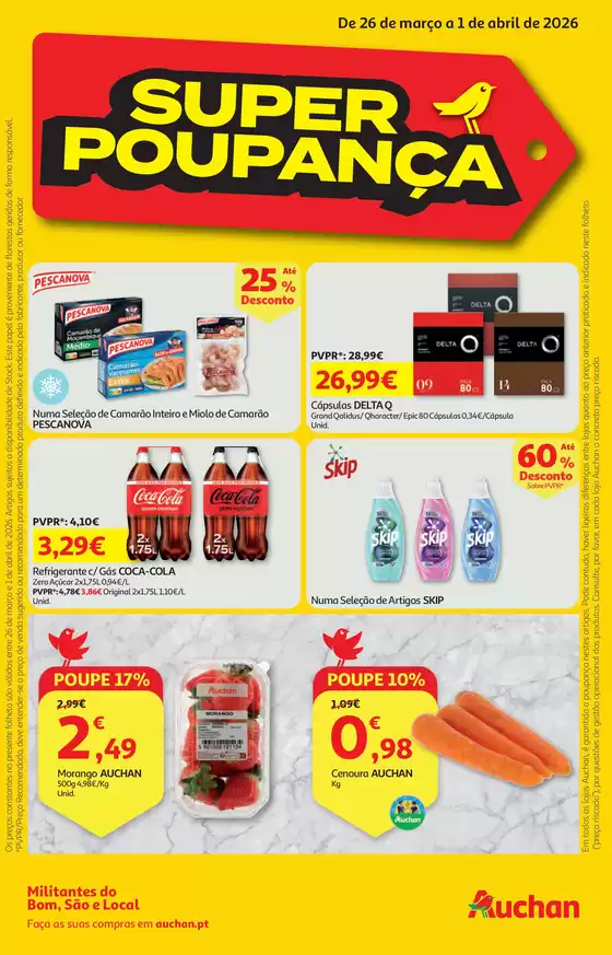 Catálogo Auchan Supermercado em Donai | Super Poupança | 2026-03-26T00:00:00.000Z - 2026-04-01T00:00:00.000Z