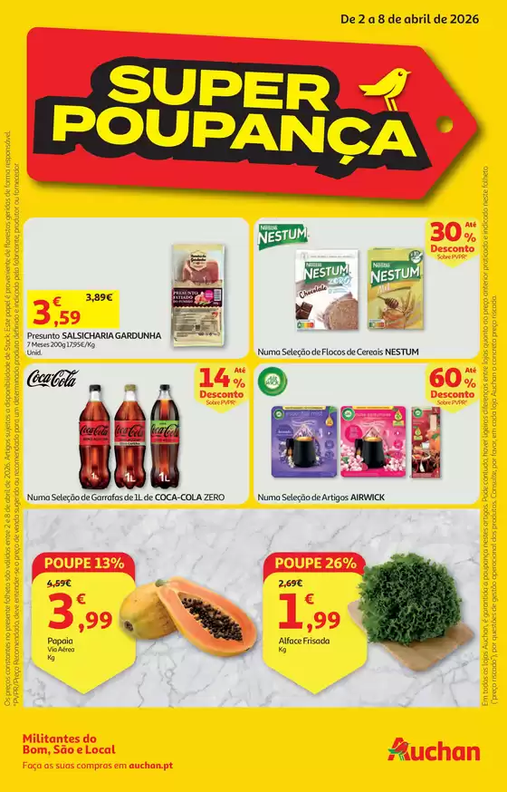 Catálogo Auchan Supermercado em Porto | Super Poupança | 2026-04-02T00:00:00.000Z - 2026-04-08T00:00:00.000Z