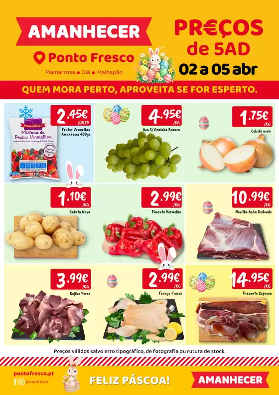 Catálogo Ponto Fresco em Massamá | Folheto Preços de 5ª a domingo | 2026-04-02T00:00:00.000Z - 2026-04-05T00:00:00.000Z