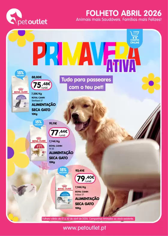 Catálogo Petoutlet em Almada | Primavera | 2026-04-02T00:00:00.000Z - 2026-04-30T00:00:00.000Z