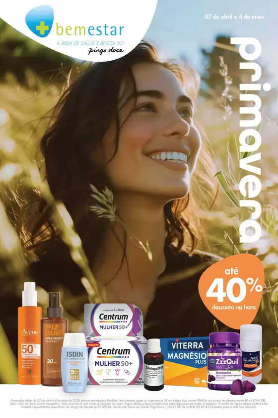 Catálogo Pingo Doce em Cano | Folheto Bem Estar Primavera Lojas | 2026-04-07T00:00:00.000Z - 2026-05-04T00:00:00.000Z