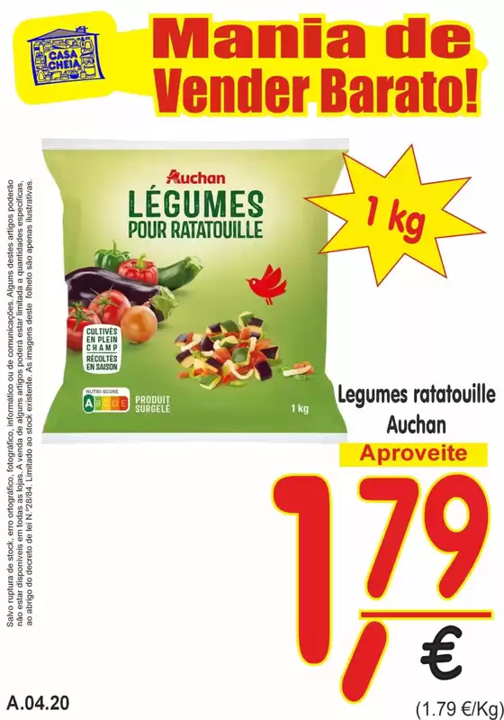 Catálogo Casa Cheia em Sintra | Legumes ratatouille Auchan | 2026-04-09T00:00:00.000Z - 2026-04-20T00:00:00.000Z