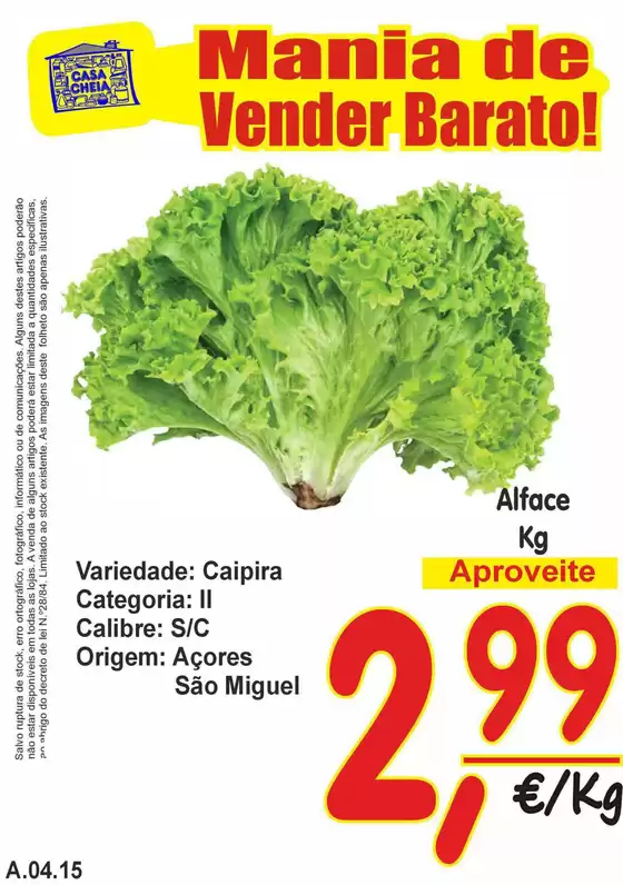 Catálogo Casa Cheia em Santa Luzia (TAVIRA) | Alface | 2026-04-10T00:00:00.000Z - 2026-04-15T00:00:00.000Z