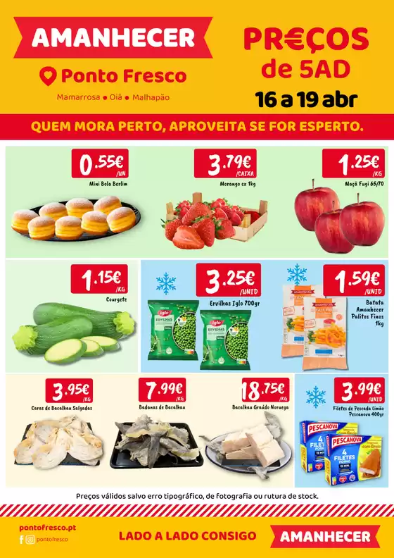 Catálogo Ponto Fresco em Bragança | Folheto Preços de 5ª a domingo | 2026-04-16T00:00:00.000Z - 2026-04-19T00:00:00.000Z