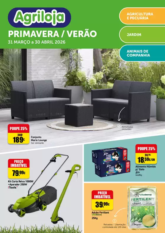Catálogo Agriloja | Folheto agriloja primavera verao 2026 | 2026-03-31T00:00:00.000Z - 2026-04-30T00:00:00.000Z