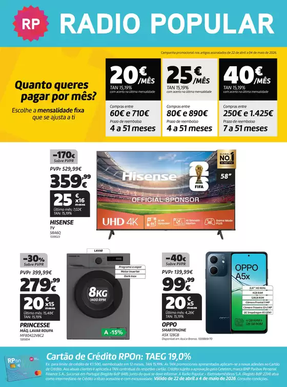 Catálogo Radio Popular em Figueiredo (Braga) | Quanto queres pagar por mês? | 2026-04-22T00:00:00.000Z - 2026-05-04T00:00:00.000Z