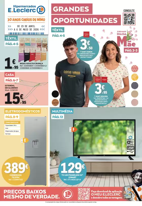Catálogo E.Leclerc em Bragança | Ótima oferta para caçadores de pechinchas | 2026-04-23T00:00:00.000Z - 2026-05-06T00:00:00.000Z