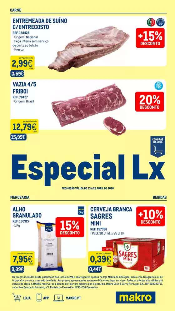 Catálogo Makro em Bragança | Especial Lx Semana 17 - Exclusivo Loja Alfragide | 2026-04-23T00:00:00.000Z - 2026-04-29T00:00:00.000Z