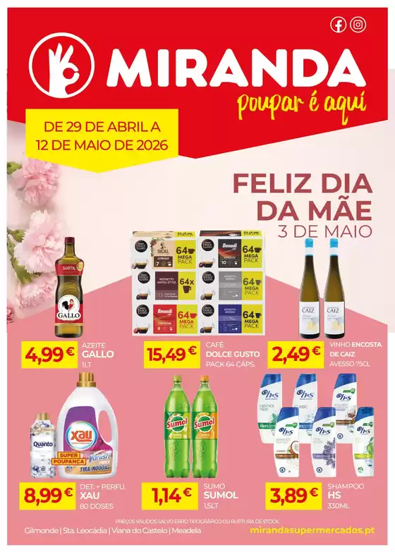 Catálogo Miranda Supermercados em Carapinheira | Folheto Miranda Supermercados | 2026-04-29T00:00:00.000Z - 2026-05-12T00:00:00.000Z