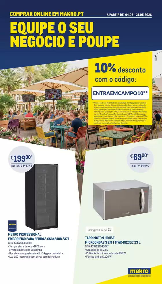 Catálogo Makro em Vila de Rei | Equipe o seu negócio e poupe - Marketplace da makro | 2026-05-04T00:00:00.000Z - 2026-05-31T00:00:00.000Z