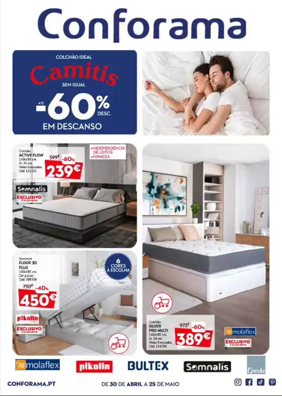 Catálogo Conforama | Camitis Até -60%  | 2026-05-04T00:00:00.000Z - 2026-05-25T00:00:00.000Z