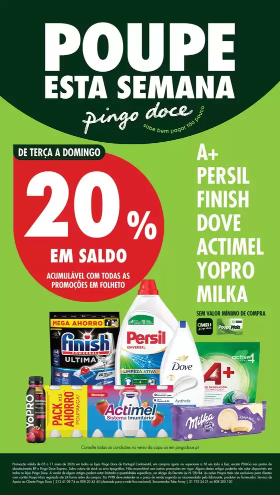 Catálogo Pingo Doce | Folheto Poupe Esta Semana Lojas Pequenas | 2026-05-05T00:00:00.000Z - 2026-05-11T00:00:00.000Z