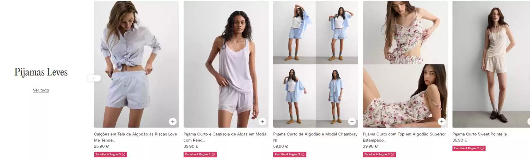 Catálogo Intimissimi | Pijamas Leves | 2026-05-13T00:00:00.000Z - 2026-05-27T00:00:00.000Z