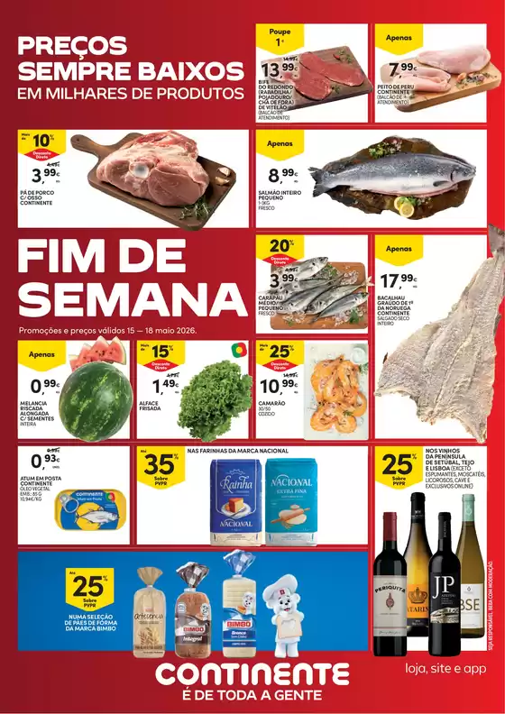 Catálogo Continente Bom dia | Folheto Fim de Semanal | 2026-05-15T00:00:00.000Z - 2026-05-18T00:00:00.000Z
