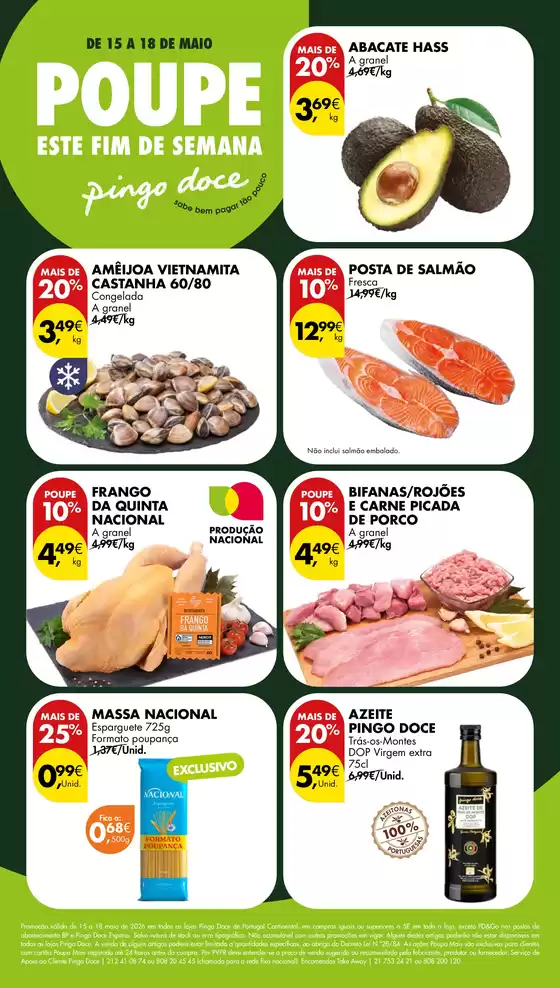Catálogo Pingo Doce | Folheto Poupe Este Fim de Semana | 2026-05-15T00:00:00.000Z - 2026-05-18T00:00:00.000Z