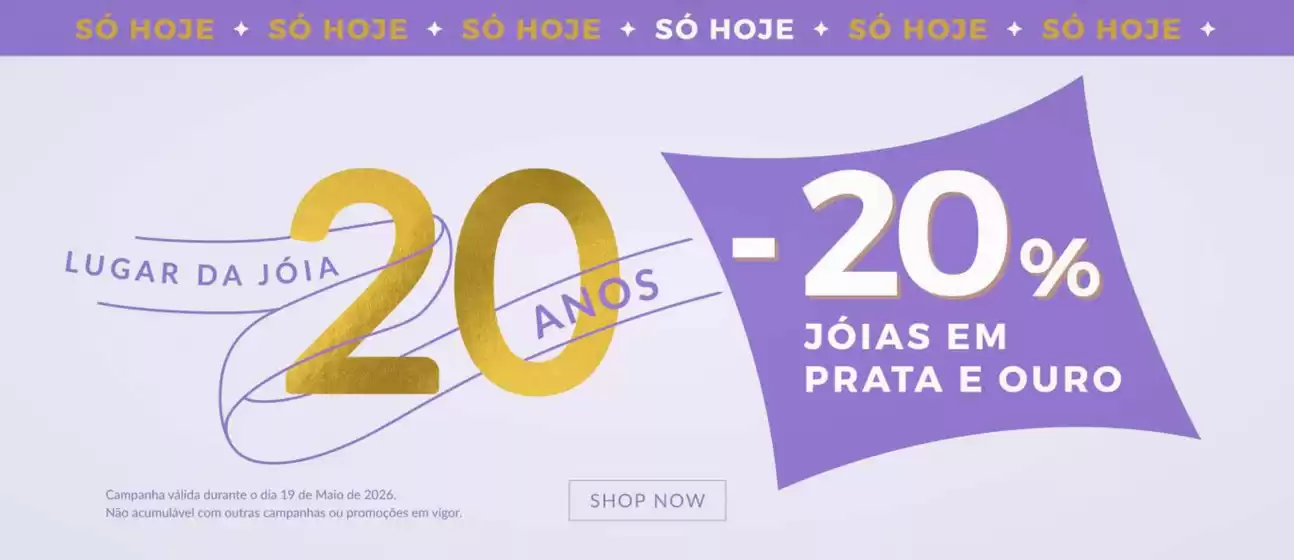 Catálogo Lugar Da Joia em Albufeira | -20% | 2026-05-19T00:00:00.000Z - 2026-05-19T00:00:00.000Z