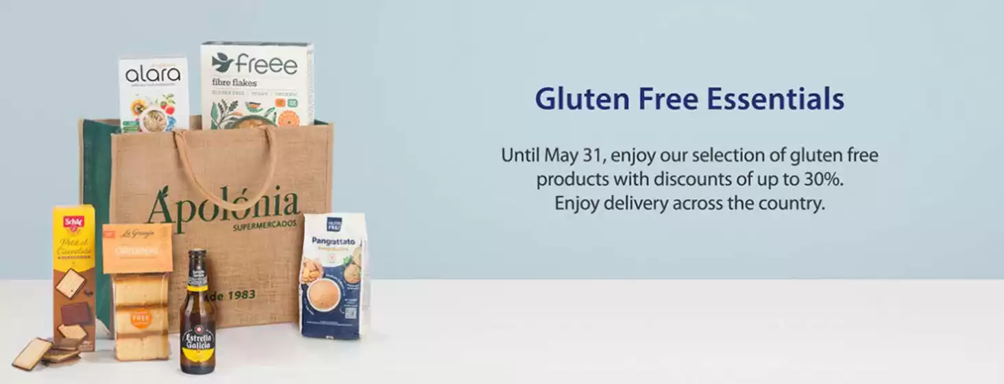 Catálogo Apolónia em Lagos | Gluten Free Essentials | 2026-05-19T00:00:00.000Z - 2026-05-31T00:00:00.000Z