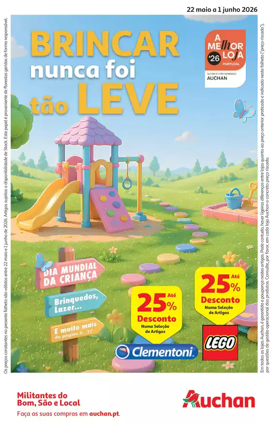 Catálogo Auchan Supermercado em Sado | Vida no Exterior + Dia da Criança | 2026-05-22T00:00:00.000Z - 2026-06-01T00:00:00.000Z