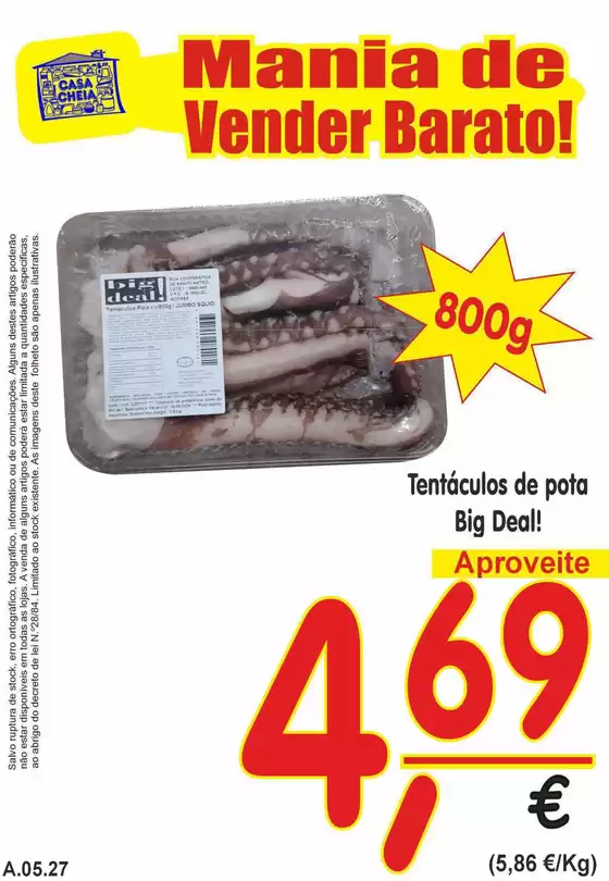 Catálogo Casa Cheia em Nevogilde (Porto) | Tentáculos de pota Big Deal! | 2026-05-22T00:00:00.000Z - 2026-05-27T00:00:00.000Z
