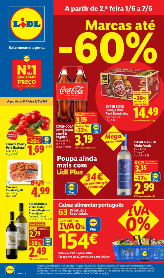 Catálogo Lidl em Ribeira Brava | A partir de 0106 | 2026-05-29T00:00:00.000Z - 2026-06-07T00:00:00.000Z