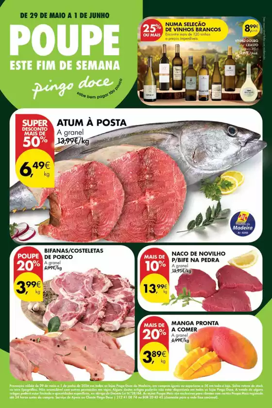 Catálogo Pingo Doce | Folheto Poupe Este Fim de Semana Madeira | 2026-05-29T00:00:00.000Z - 2026-06-01T00:00:00.000Z
