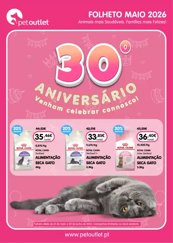 Catálogo Petoutlet em Vairão | Folheto maio 2026 | 2026-06-01T00:00:00.000Z - 2026-06-30T00:00:00.000Z