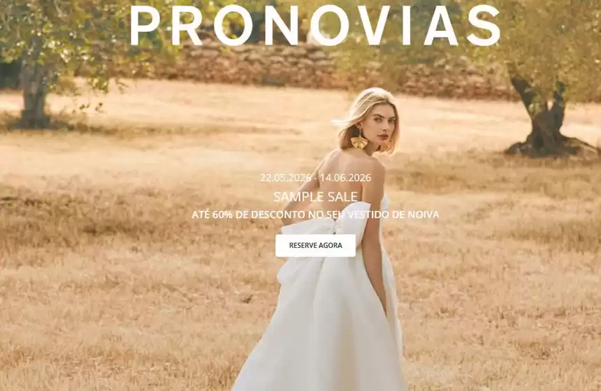 Catálogo Pronovias | Sample sale | 2026-06-01T00:00:00.000Z - 2026-06-14T00:00:00.000Z