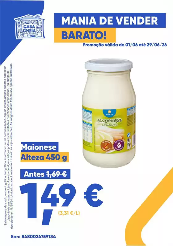 Catálogo Casa Cheia em Corroios | Maionese | 2026-06-03T00:00:00.000Z - 2026-06-29T00:00:00.000Z