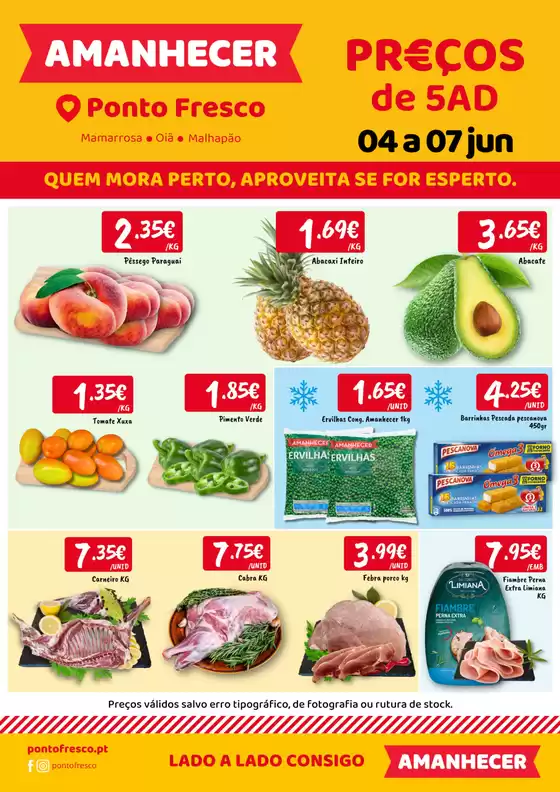Catálogo Ponto Fresco em Charneca de Caparica | Folheto Preços de 5ª a domingo | 2026-06-04T00:00:00.000Z - 2026-06-07T00:00:00.000Z