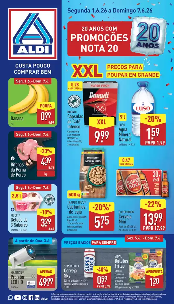 Catálogo Aldi em São Bartolomeu de Messines | Esta Semana | 2026-06-05T00:00:00.000Z - 2026-06-07T00:00:00.000Z