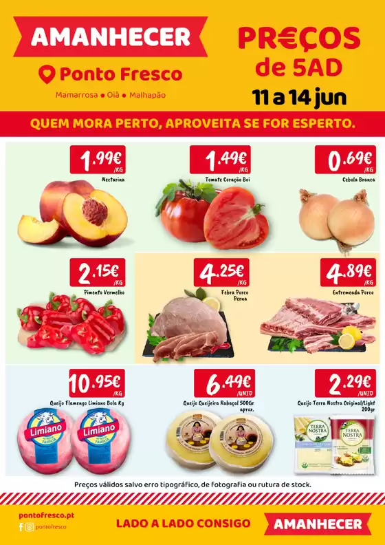 Catálogo Ponto Fresco em Vila Chã de Ourique | Folheto Preços de 5ª a domingo | 2026-06-12T00:00:00.000Z - 2026-06-14T00:00:00.000Z