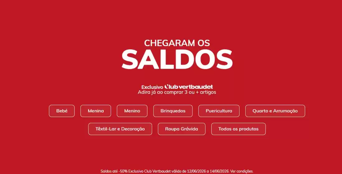 Catálogo Vertbaudet | SALDOS | 2026-06-12T00:00:00.000Z - 2026-06-14T00:00:00.000Z