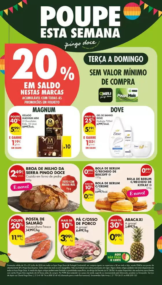 Catálogo Pingo Doce | Folheto Poupe Esta Semana Lojas Grandes | 2026-06-23T00:00:00.000Z - 2026-06-29T00:00:00.000Z