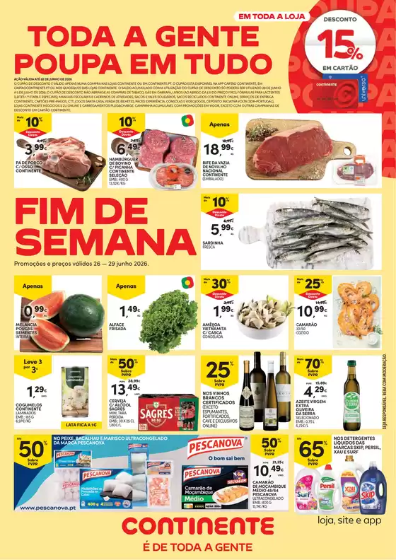 Catálogo Continente Bom dia em Olival Vno | Folheto Fim de Semanal | 2026-06-26T00:00:00.000Z - 2026-06-29T00:00:00.000Z