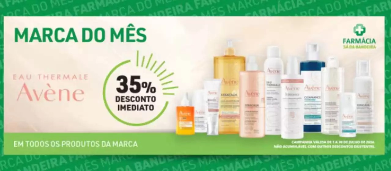 Folheto Farmácia Sá Bandeira em  | 35% desconto | 2026-07-08T00:00:00.000Z - 2026-07-30T00:00:00.000Z