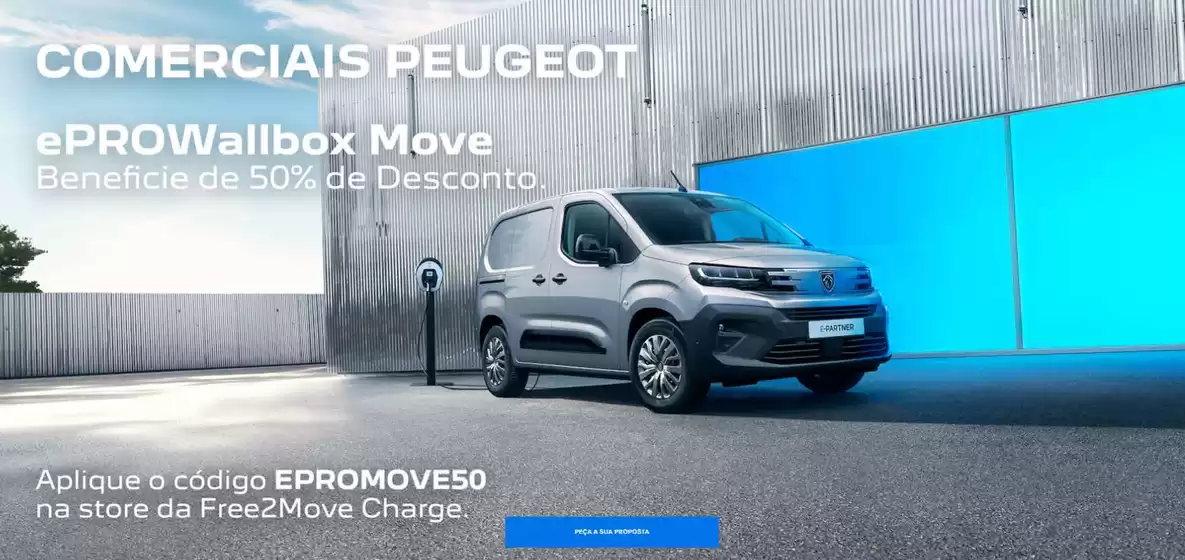 Folheto Peugeot em | 50% de desconto | 2026-07-08T00:00:00.000Z - 2026-07-22T00:00:00.000Z