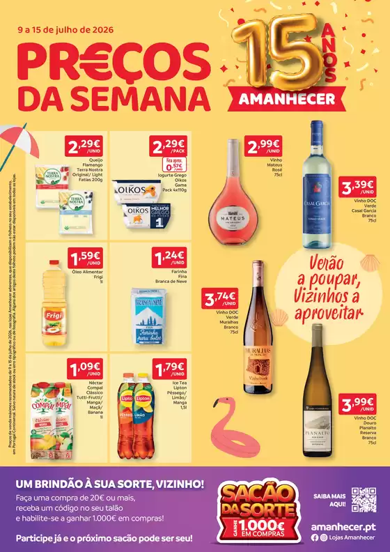 Folheto Amanhecer em Orada | Amanhecer - Portugal Continental | 2026-07-09T00:00:00.000Z - 2026-07-15T00:00:00.000Z