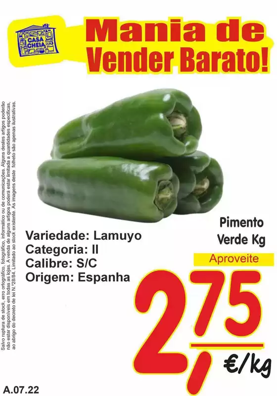 Folheto Casa Cheia em Cascais | Pimento Verde | 2026-07-10T00:00:00.000Z - 2026-07-22T00:00:00.000Z