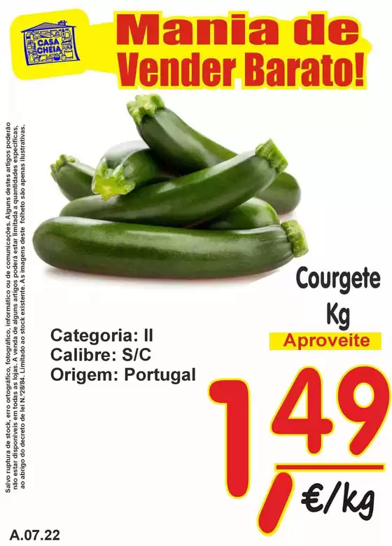 Folheto Casa Cheia em Cascais | Courgete | 2026-07-10T00:00:00.000Z - 2026-07-22T00:00:00.000Z