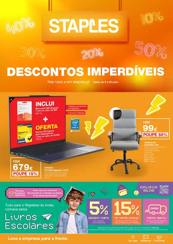 Folheto Staples em Lagos | Descontos imperdíveis | 2026-07-10T00:00:00.000Z - 2026-07-30T00:00:00.000Z