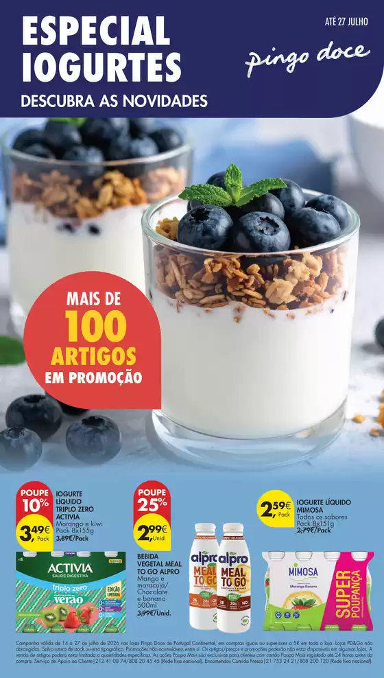 Folheto Pingo Doce em Entroncamento | Folheto Especial Iogurtes Julho 2026 | 2026-07-14T00:00:00.000Z - 2026-07-27T00:00:00.000Z