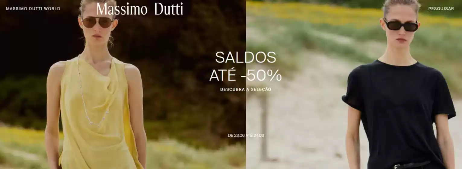 Folheto Massimo Dutti em Ribeirão | Saldos até -50% | 2026-07-15T00:00:00.000Z - 2026-08-24T00:00:00.000Z