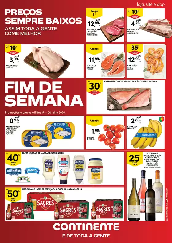 Catálogo Continente Bom dia | Folheto Fim de Semanal | 2026-07-17T00:00:00.000Z - 2026-07-20T00:00:00.000Z