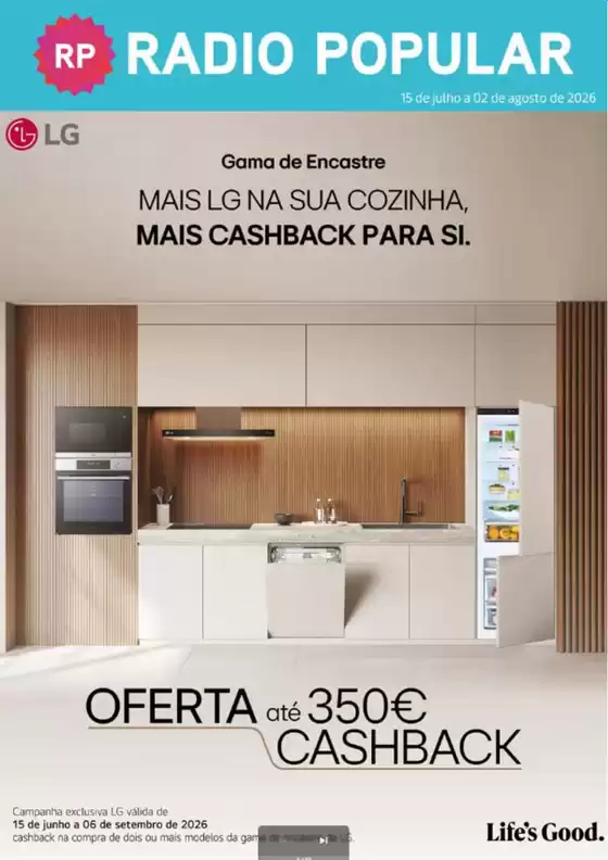 Catálogo Radio Popular | Oferta até 350€ cashback | 2026-07-20T00:00:00.000Z - 2026-08-02T00:00:00.000Z