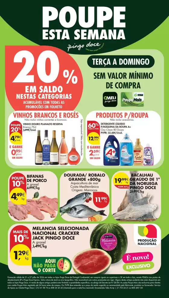 Folheto Pingo Doce em São Jorge de Selho | Folheto Poupe Esta Semana Lojas Médias | 2026-07-21T00:00:00.000Z - 2026-07-27T00:00:00.000Z