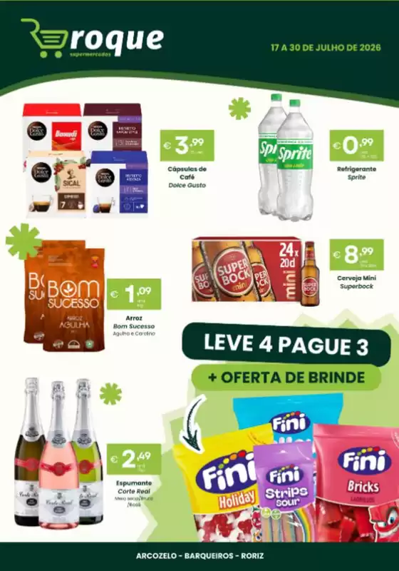 Folheto Roque Supermercados em São Jorge de Selho | Leve 4 pague 3 | 2026-07-21T00:00:00.000Z - 2026-07-30T00:00:00.000Z